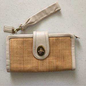 Coach bamboo wristlet